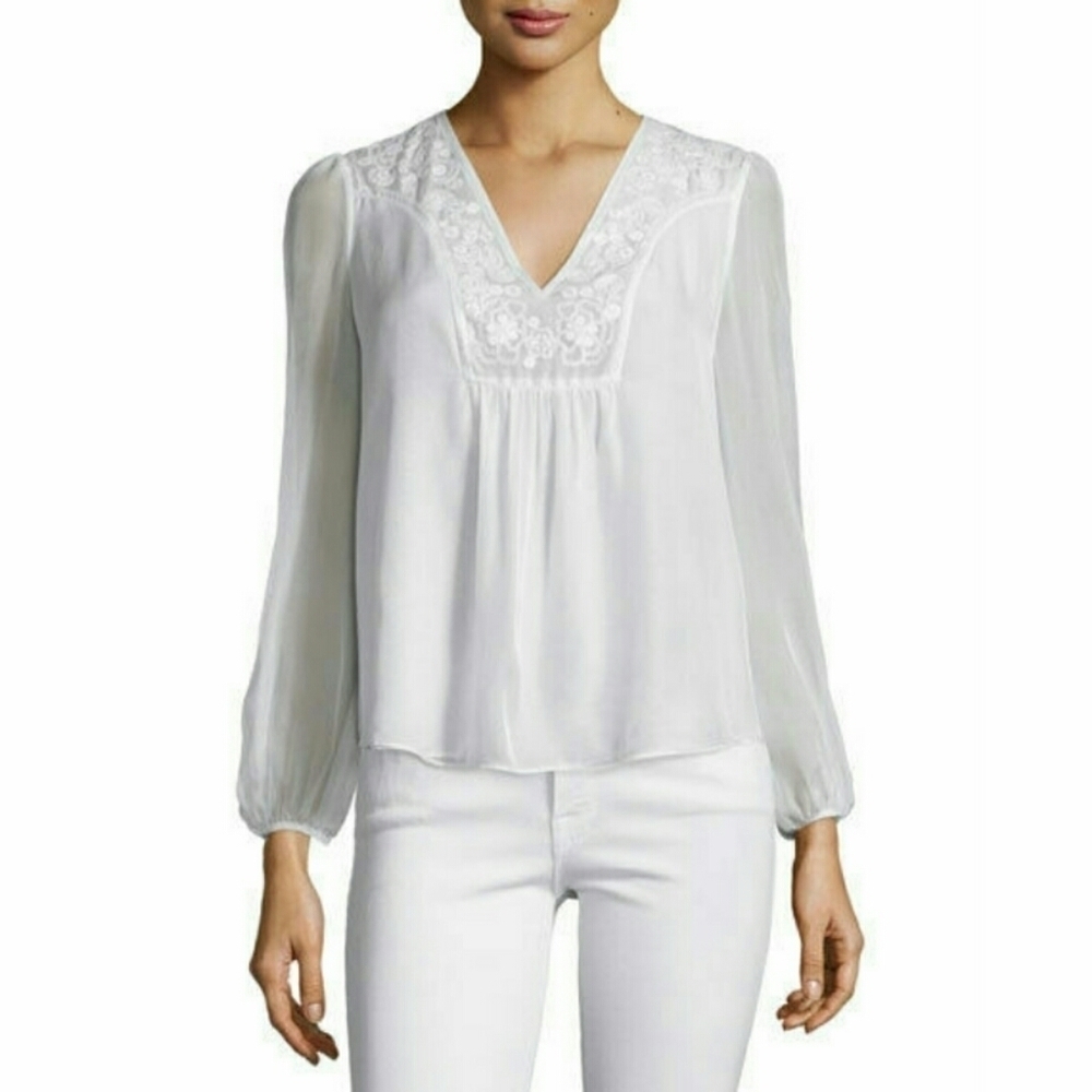 NWT Diane von Furstenberg Maslyn Ivory Silk top